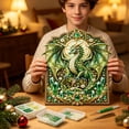 thumbnail image 4 of 3D Layered Dragon Diamond Kit 10x12in, Round Drill Canvas Wall Art, Christmas Decoration Indoor Wall Ornament Home Tabletop Decor, 4 of 7
