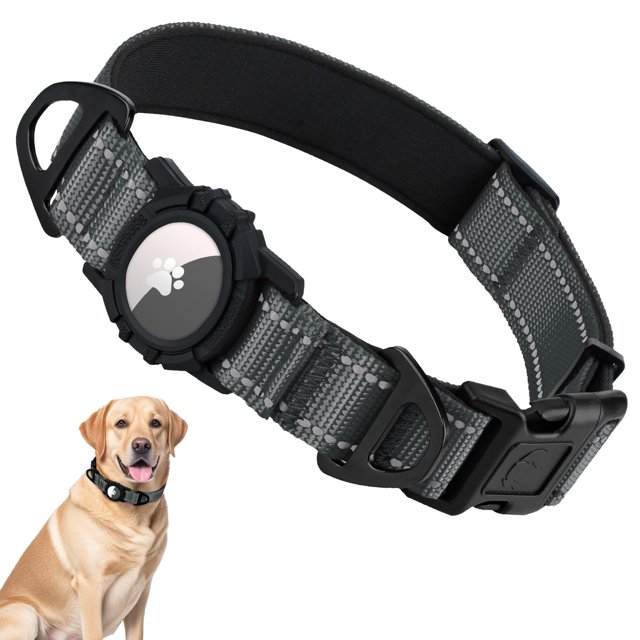 Collar para perros Taglory Reflective AirTag con soporte para perros grandes