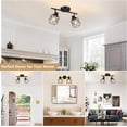 thumbnail image 6 of Industrial Track Lighting Kit 2 Light Modern Track Lighting Fixtures Flush Mount Ceiling Light Rotatable Light Head E26 Base Ceiling Spotlight for Kitchen Dining Room Hallway, 6 of 7