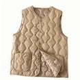 thumbnail image 2 of Zedker Heated Vest for Girls Puffer Wind Proof Sleeveless Outwear Lightweight Winter Coat with Pocket,Plus Size KhakiXXL, 2 of 9