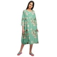 thumbnail image 2 of Moomaya Chemise de Nuit en Coton pour Femmes, Col Rond, Allaitement, 2 of 6