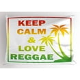 thumbnail image 1 of Rasta Pillow Sham Keep Calm and Love Reggae Quote in Ombre Rainbow Colors Music Themed, Decorative Standard Queen Size Printed Pillowcase, 30 X 20 Inches, Pale Green Red and Yellow, by Ambesonne, 1 of 2