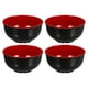 thumbnail image 1 of 4 tazones de melamina prácticos para ramen, tazones de arroz y tazones de sopa creativos (negro y rojo), 1 of 7