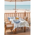 thumbnail image 2 of Outdoor Table Cloth with Umbrella Hole and Zipper, Blue Starfish Coastal Waterproof Rectangle Tablecloth 60"x102", Summer Beach Nautical Coral Sea Washable Table Cover for Outside Party Patio Picnic, 2 of 8
