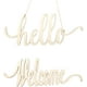 thumbnail image 1 of Juego de 3 letreros de madera con la palabra "Hola" y "Bienvenido", letras de madera natural recortadas con cuerda, ideales para bodas, aniversarios, compromisos y decoración del hogar., 1 of 6