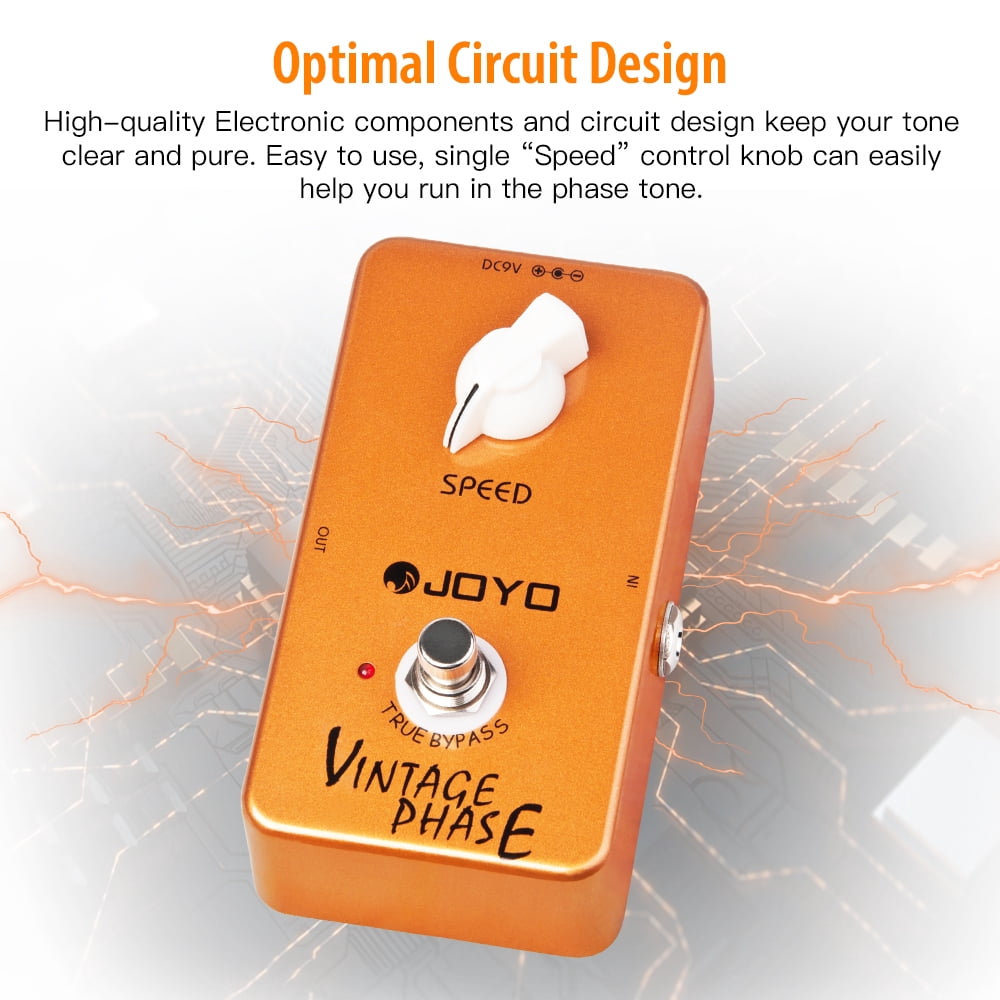 JOYO JF-06 Vintage Phaser Guitar Pedal Phase Sounds of the 70's wide Spacy for Electric Guitar