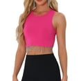 thumbnail image 4 of INSPIRE CHIC Sleeveless Summer Tank Top for Women's Casual Tee XL Hot Pink, 4 of 6