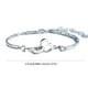 thumbnail image 3 of Fiudx Pulsera de Corazón, Elegante Diseño de Corazón a Corazón, Cristales Blancos Brillantes, Material S925 Duradero, Regalo Significativo para Hermanas, Ocasiones Especiales, Accesorio Único, 3 of 6
