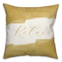 Creative Products Relax Watercolor Yellow 20 x 20 Indoor / Outdoor Pillow