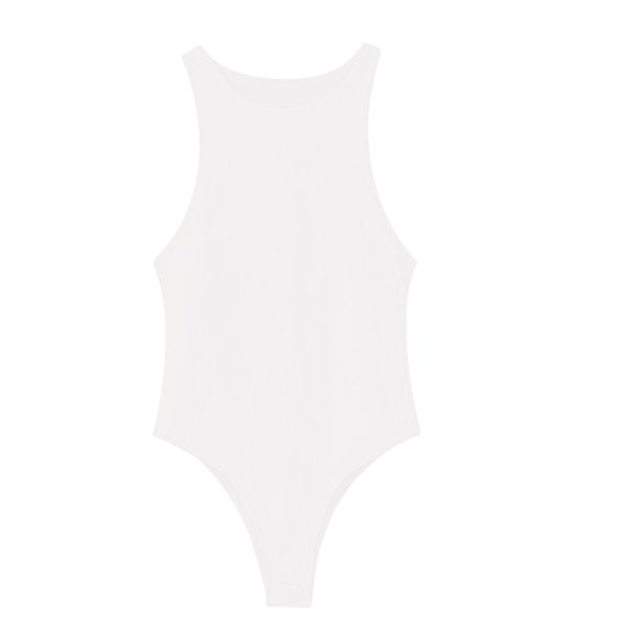 Womens One-Piece Sleeveless Neck Bodysuits O-Neck Racerback Jumpsuit Color Bodycon Leotard