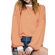 thumbnail image 3 of Camiseta de Larga Extragrande para Mujer, Túnica A Rayas con Bloques de Color, Sudadera Holgada de Otoño con Cuello Redondo Naranja L, 3 of 10