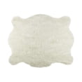 thumbnail image 1 of HomeRoots Decor 328302 4.25 x 5 in. Polar Bear Faux Hide Area Rug, Off White, 1 of 1