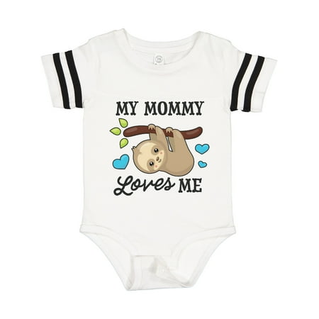 

Inktastic My Mommy Loves Me with Sloth and Hearts Gift Baby Boy or Baby Girl Bodysuit