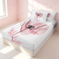 thumbnail image 3 of Erosebridal Vintage Floral Zipper Twin Comforter Sets with Fitted Sheet and 2 Pillowcases, Tropical Blossom Zipper Bedding Set, Reversible, Dusty Rose, Reversible, 3 of 7