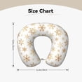 thumbnail image 5 of Daiia gold Snowflake print Pattern Travel Pillow 100% Pure Memory Foam Travel Neck Pillow, Airplane Pillow U-Shaped Neck Pillow Ergonomic Travel Pillow, 5 of 8