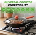 thumbnail image 2 of NutriChef 10" Pre Seasoned Nonstick Cast Iron Frying Pan w/ Lid & Handle Cover, 2 of 7