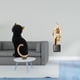 thumbnail image 2 of Estatua de gato, figura decorativa de resina, escultura de arte abstracto coleccionable para entrada, estantería, sala de estar, dormitorio, casa, ofi, 2 of 8