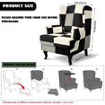 thumbnail image 7 of HUISEFOR Wingback Chair Covers, Stretch Wingback Armchair Slipcover, 2 Piece, 1 Wing Cover & 1 Cushion Cover, Full Protection, Black White Block Stripe, 7 of 7