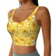 thumbnail image 2 of Balery Cool Duck With Yellow Strip Sujetadores deportivos con espalda cruzada para mujer, acolchados, sin costuras, de alto impacto, ideales para yoga, gimnasio, entrenamiento y fitness.-Small, 2 of 8