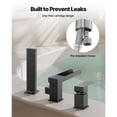 thumbnail image 5 of KFFKFF Roman Tub Faucet, 3-Hole Waterfall Bathtub Fixture, Widespread Tub Faucet with Shower Head & Single Handle, Ideal for Pet Cleaning and Bathing, Matte Black Finish, Dual Water Flow Options, 5 of 9
