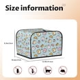 thumbnail image 2 of Rateoe Rabbit Burger Coffee Pattern Toaster Covers 4 Slice Wide Slot,Bread Machine Cover,Bread Dust Cover & Fingerprint Protection,Appliance Covers, 2 of 6