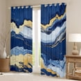 thumbnail image 2 of Manfei Marble Texrure Print Curtains Pack of 2 (42x84 Each),Fulid Striped Artistic Curtains Blackout,Blue Gold Bedroom Curtains For Girls Boys,Super Cozy Room Decor, 2 of 6