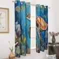 thumbnail image 2 of Ocean World Turtle Window Curtain Panels Grommet Blackout Curtains Blackout Curtains for Living Room, 2 of 7