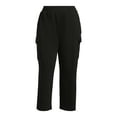 thumbnail image 6 of Terra & Sky Women's Plus Size French Terry Cloth Cargo Pants, 28” Inseam, 6 of 6