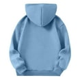 thumbnail image 4 of BADHUB Cute Hoodies for Teen Girls Trendy Preppy Hooded Sweatshirts Oversized Long Sleeve Pullover Tops Blue 5 Years, 4 of 5