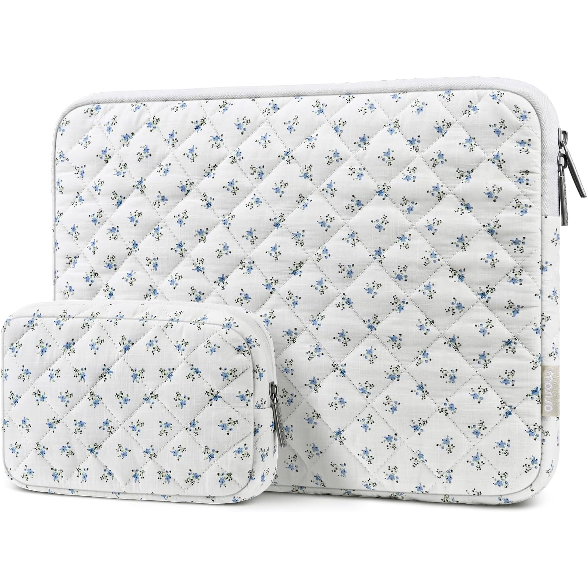 MOSISO Quilted Laptop Sleeve Bag with Accessory Pouch, Puffy Protective Case Compatible with MacBook Pro, HP, Dell, Lenovo, ASUS & Acer Laptops