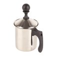 thumbnail image 2 of Espumador de leche de malla doble con resorte y acero inoxidable de 400 ml para café, 2 of 8