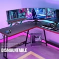 thumbnail image 6 of Devoko L Shaped Gaming Desk Computer Desk 51” Office Corner Desk with Monitor Stand Home Gaming Writing Study Table Workstation (Carbon Fibre Black), 6 of 7