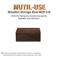 thumbnail image 7 of Wooden Box with Hinged Lid - EXISTING Wood Storage Box with Lid - Wooden Memory Keepsake Box - Decorative boxes with lids - Large Walnut Wood Chest Stash Boxes - 9.37x6.65x3.86 Inches, 7 of 7