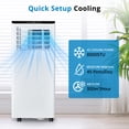 thumbnail image 3 of KATIDAP Portable Air Conditioner, 8000 Btus Air Conditioners for Room up to 350 Sq. Ft, 3-in-1 AC Cooling Dehumidifier Fan, Exhaust Hose & Window Kit Included, Quiet Floor A/C Unit for Bedroom Office, 3 of 6