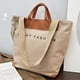 thumbnail image 2 of Bolso de lona unisex Bolso de hombro de viaje con cremallera Bolso de compras al aire libre de gran capacidad, 2 of 8
