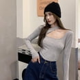 thumbnail image 5 of Deepwonder Tops for Women Sexy Tops Long Sleeves Casual T Shirts Off Shoulder L, 5 of 5
