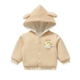 thumbnail image 2 of Godderr Newborn Toddler Winter Coat for Baby Cotton Jacket Outerwear with Ears Hooded Warm Button Cartoon Jacket for Boys Girls 6M-4Y, 2 of 5