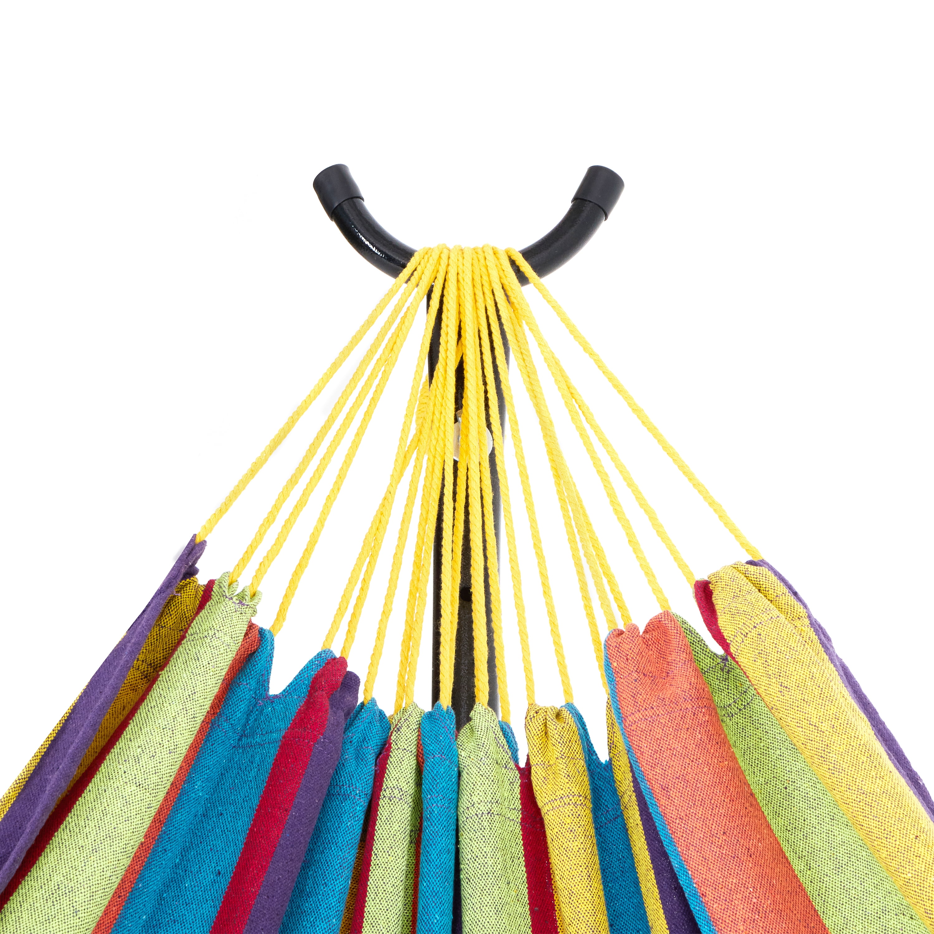 Bliss Hammocks Double Hammock w/ Space Saving 9ft. Stand & Premium Carry Bag - Candy Stripe, 78" L x 60" W