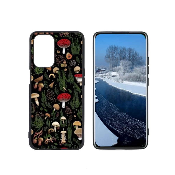 Mushroom-Woodland-1 Phone Case, Degined for OnePlus Nord N200 5G Case Men Women, Flexible Silicone Shockproof Case for OnePlus Nord N200 5G