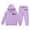 Purple, variant on Kids Girls Activewear Sets Two Piece Hoodies And Sweatpants Set Casual Fall Clothes Girl Outfits Size 6-7 Years