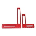 thumbnail image 7 of 2PCS Woodworking Right Angle Ruler Aluminum Carpenter Square Scale Line Measuring Ruler 90° Right, 7 of 7