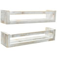 Sorbus Floating Shelves (Set of 2) Rustic Wood WallMounted Ledges