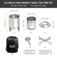 thumbnail image 5 of BALI OUTDOORS 6.5 inch Tabletop Fire Pit Round, Portable Outdoor Smokeless Firepit Silver, 5 of 8