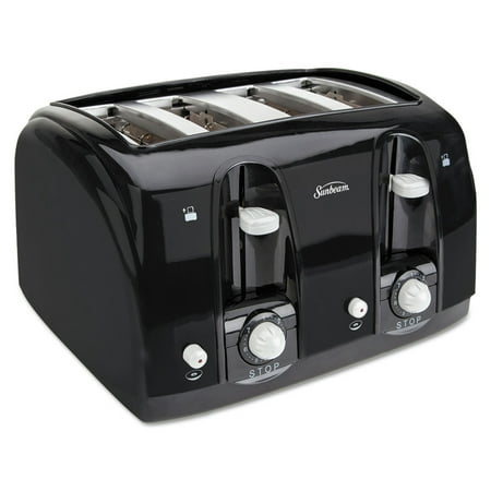 Sunbeam Extra Wide Slot Pop-Up Toaster  4-Slice  Black (SUN39111)