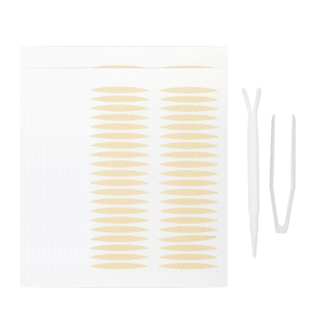 Adhesivos para párpados dobles, 960 piezas de cinta invisible para párpados, cinta para levantar los ojos con un tenedor, pinzas, adecuado para ojos asimétricos de un solo párpado