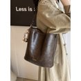 thumbnail image 2 of Bolso retro de gran capacidad de alta gama para mujer, nuevo bolso de hombro bajo el brazo para otoño/invierno 2024, bolso de trabajo tipo cubo, 2 of 5