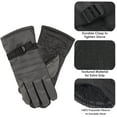 thumbnail image 3 of 1 Pair of Adult One Size Insulated Waterproof Windproof Cold Winter Weather Gloves for Snow, Wind, Rain, Hail, Freezing Temperatures and Harsh Climates in Gray, 3 of 5