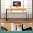 thumbnail image 5 of 47 inch Home Office Computer Desk Vanity Table with Drawer for Bedroom, Dorm, Study Room, Teak, 5 of 6