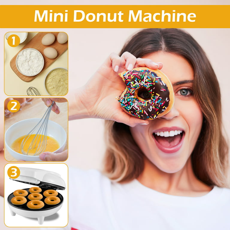 Mini Donut Maker Machine for Holiday, Kid-Friendly, Breakfast or Snack,  Desserts