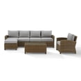 thumbnail image 4 of Crosley Furniture Bradenton 5-piece Fabric Outdoor Sectional Set in Gray, 4 of 19